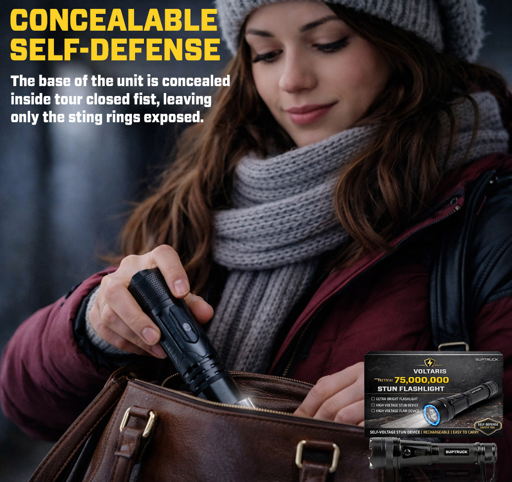 💥 2026 Flash Sale 75% OFF ️🔦 DefenSafeX Voltaris 75M Stun Flashlight⚡
