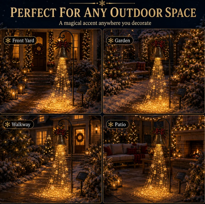 🔥Hot Sale 40% OFF🎄 Christmas Bell Cascade Solar Yard Light✨