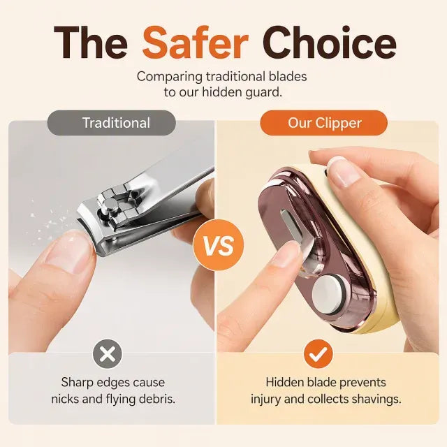 Time-Limited Special⏰2-in-1 Smart Electric Nail Trimmer & Polisher for All Ages 👨‍👩‍👧‍👦 – Blade-Free, Blood-Free & Stress-Free Nail Care! 💅